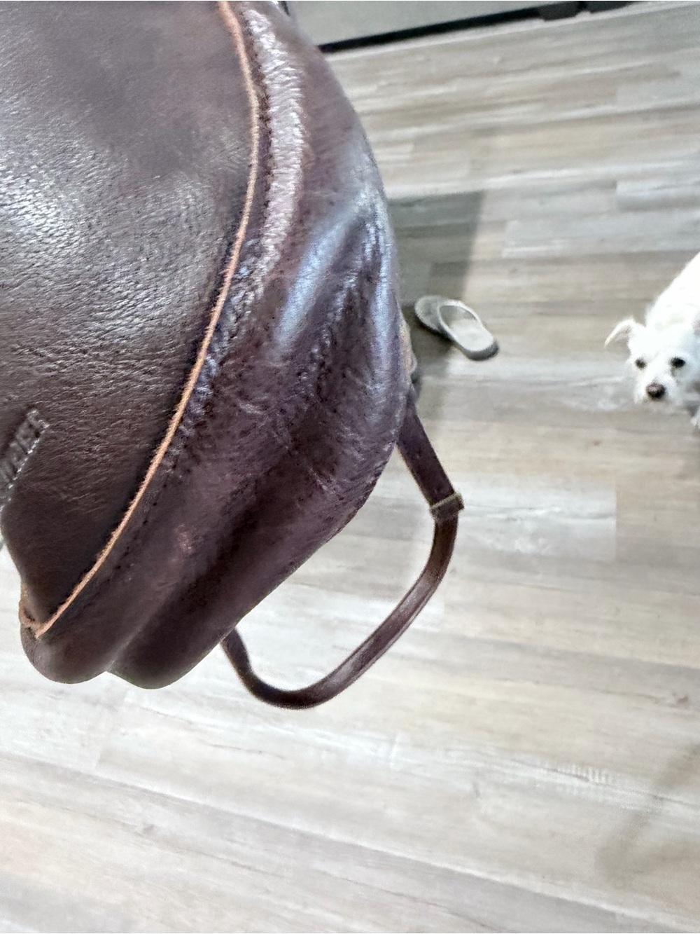 Women's Dark Brown Leather Crossbody/Sling Bag with Adjustable Strap - Picture 3 of 6